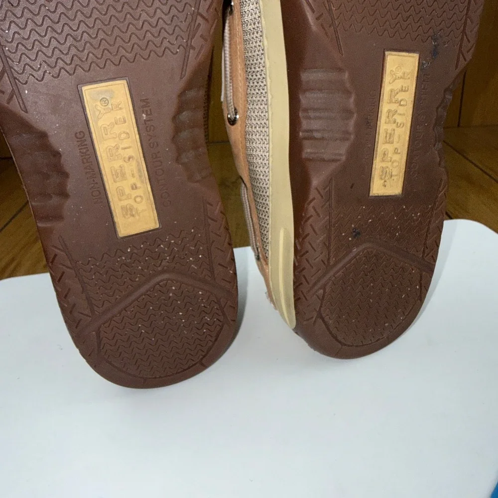 Sperry Top-Sider Billfish Tan Beige Leather Mesh Boat Shoes Mens 14M 0799023